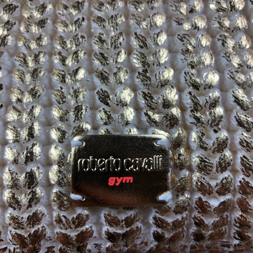 Roberto Cavalli Gym Gold Knit Scarf - Picture 6 of 8
